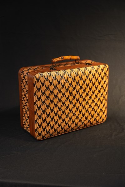 林港平 竹箱 38X14X33 竹 樹漆