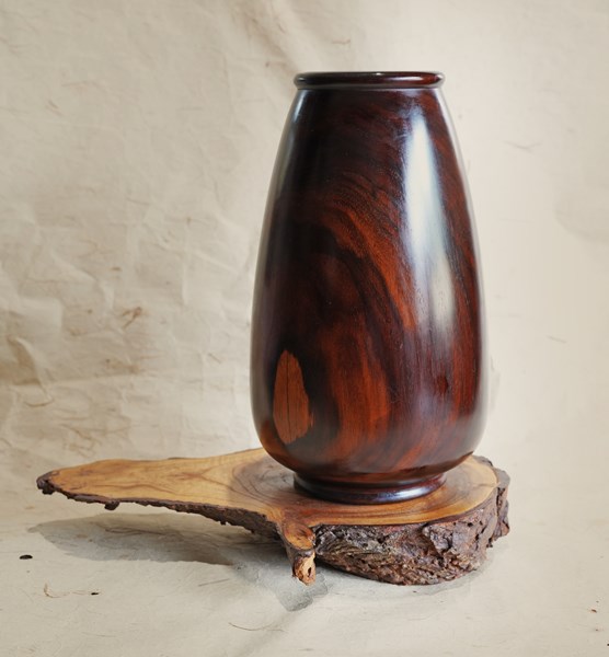 張國通 花器 30X16X16 墨西哥黃檀