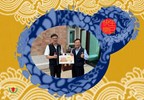 113年4月9日，豐原區公所 #洪峰明 區長 代表 #臺中市政府 #盧秀燕 市長🆚 #臺中市政府民政局 #吳世瑋 局長，致贈 #豐圳里 #鄭文鑫 里長生日禮盒 ，祝福 #鄭文鑫 里長🥳生日快樂