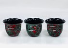 王梅珍 綠意 8X8X6 漆 陶