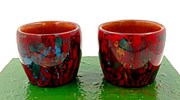 林杏 相遇酒杯 5.5X5 天然漆 金箔  螺鈿