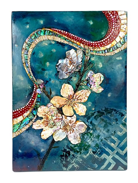 陳玉喜 邂逅 24x33 天然漆 螺鈿 蒔繪粉