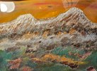 陳冠維 山川壯麗 40X30 天然漆  螺鈿