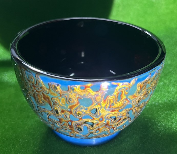 黃聖懿 雙魚戲水茶杯 7.5X7.5X5 天然漆 金漆