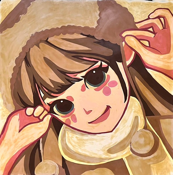 孫卓穎 回憶 30X30cm 腰果漆