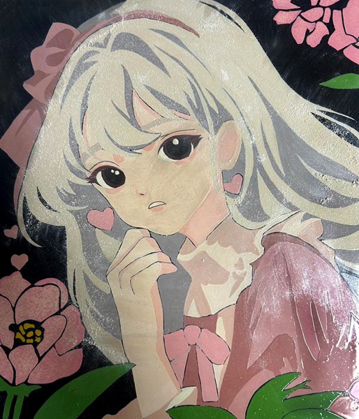 孫卓穎 叢中花 30X30cm 腰果漆 貝殻粉