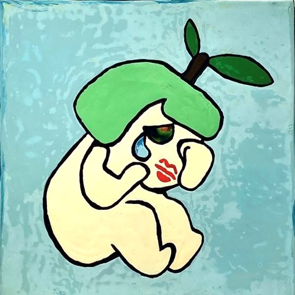 謝宜庭 芭樂妹妹系列-哀 10X10cm 腰果漆 變塗