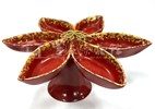李本育 花心 26X26X10 樹漆 麻布 金箔
