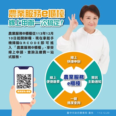 農業服務e櫃檯線上申辦宣導海報