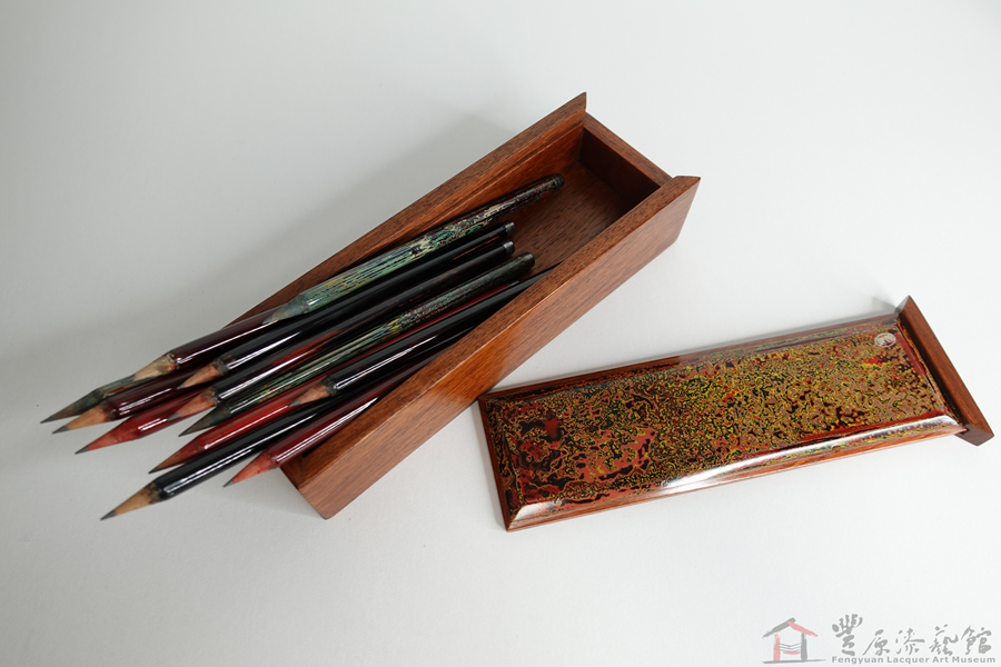 廖家慶 漆鉛筆盒組 22X8X5cm 木胎 天然漆