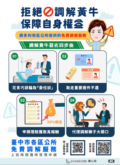「拒絕調解黃牛海報」