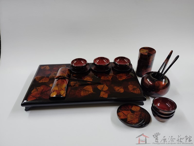 吳樹發 漆藝茶席套組 木胎天然漆