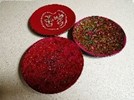 李春梅 如意盤組1 15X15 木 布 天然漆 螺鈿