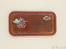柯榮晉 霞羽-漆盤 25X13X1.7 天然漆 木 布 銀箔 螺鈿 貝殼粉