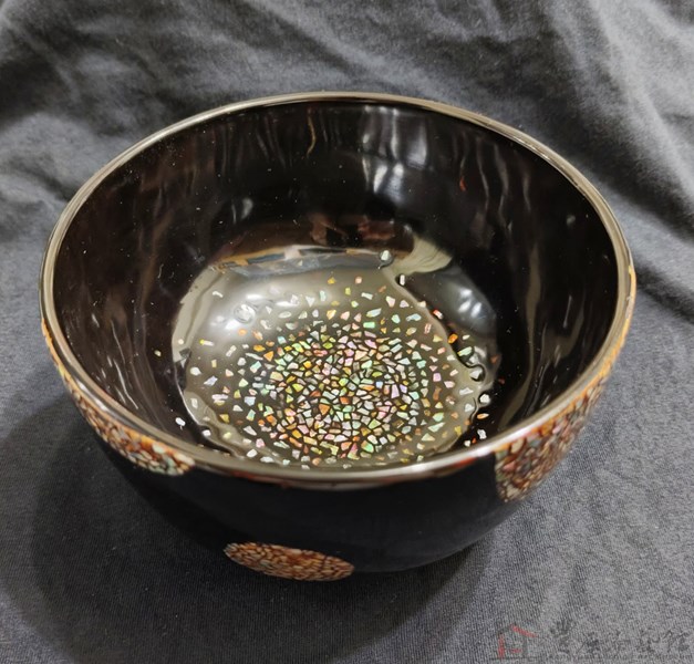 許力文 夜澄 15X15X7.5 天然漆 木 布 螺鈿