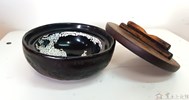 郭奉臨 夾紵湯碗及木蓋-2025 10.5X4.3 天然漆 木 布 蛋殼