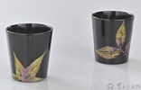 陳玉嘉 沉靜-漆杯組 8.5X9 天然漆 木 布 金箔 銀箔 蒔繪粉