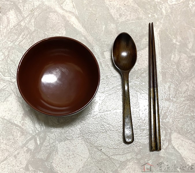 劉慧真 恬恬食飯-餐具組 12X7 19X1 22.5X2 天然漆 木 布