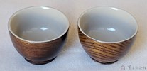 蔡明川 如仙自在茶杯 7X5 天然漆 木 布