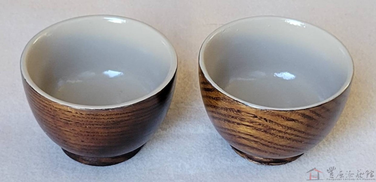 蔡明川 如仙自在茶杯 7X5 天然漆 木 布