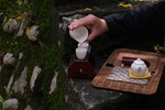 池明政-竹貓工藝版旅行茶具組(安達窯版本) 16cmX12cmX10cm 陶、竹、漆器、紙