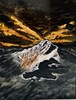 陳育汝-望岳 70X86X4 木胎、天然漆、蛋殼、銀粉、錫粉