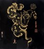 黃曉芬-靈氣化蓮 27.5cmX24.5cmX0.5cm 木胚、天然漆、純金粉