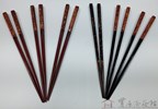 林秀玲 筷子 23CM 木胎 天然漆 銀箔