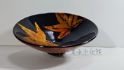 張舒嫚 楓醉了 13.5X4 陶胎 天然漆 金箔 默克金粉