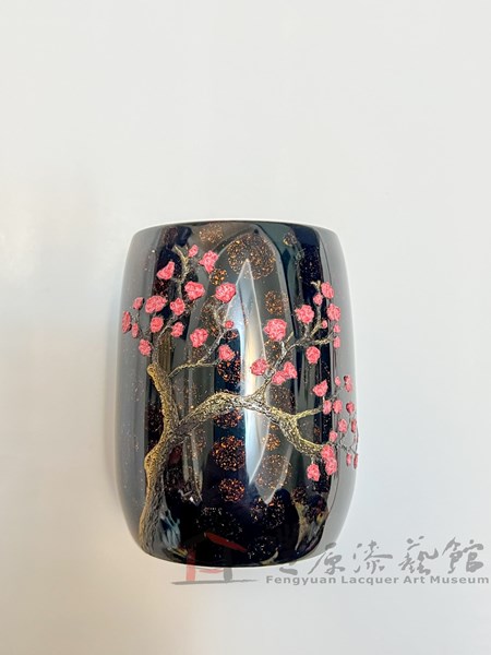 陳煒杰 夜櫻 6.5X6.5X8.7 木胎 天然漆