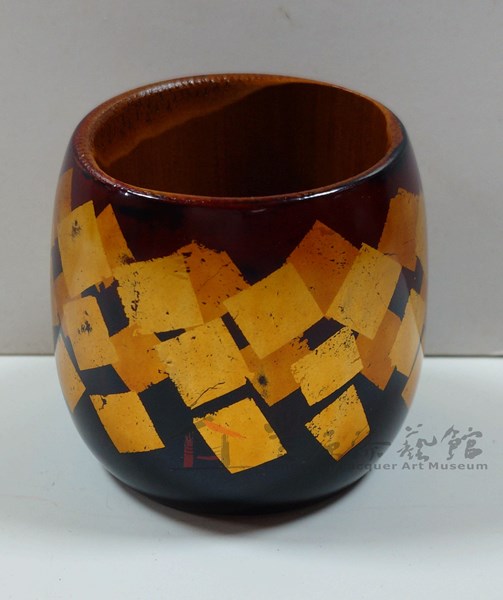 黃雅靜 茶杯組 4X6 竹胎 天然漆 金箔