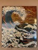 駱明宗 定濤 30X36X0.7 木胎 天然漆 蛋殼 貝殼 LG粉 金箔