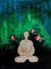 王清源漆作  表相・真相 80x60cm 天然漆、金箔、蛋殼、貝殼 2023