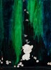王清源漆作 喵喵‧蝴蝶飛 60× 80 cm 天然漆、蛋殼、木板、布 2025