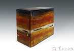 王清源漆作_秋天的河 46X18X46cm 高蒔繪 蛋殼貼附