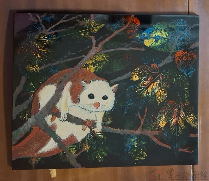 鄭夙琇 夜行小精靈 36X30cm 天然漆 木胎