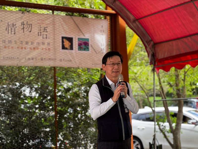 臺中市政府客委會主任委員江俊龍致詞