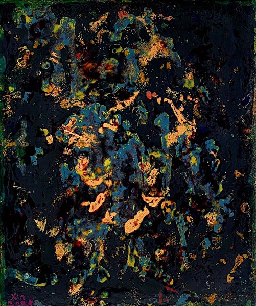 楊芯瑜 煙火綠 30X25cm 天然漆