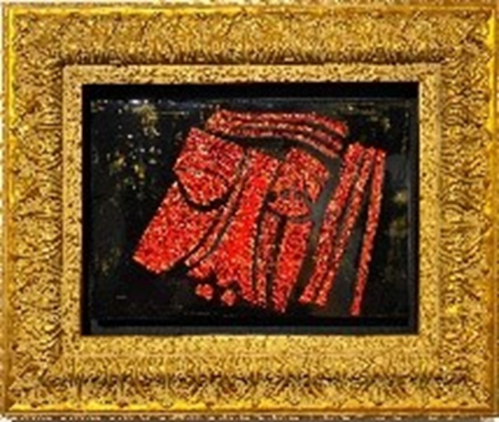 許雅琳跳脫20x23天然漆、金箔、變塗