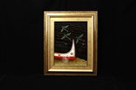 李麗卿 與舟同遊 尺寸 47X57（含框）材質 天然漆 螺鈿 蛋殼 漆粉
